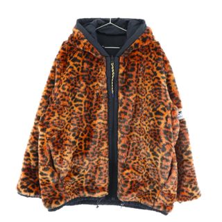 アリエス(aries)のAries アリエス 19AW Reversible Furry Leopard Parka リバーシブルレオパードファージップアップフーデッドジャケット ブルゾン ブラック ブラウン FQAR70014(ブルゾン)