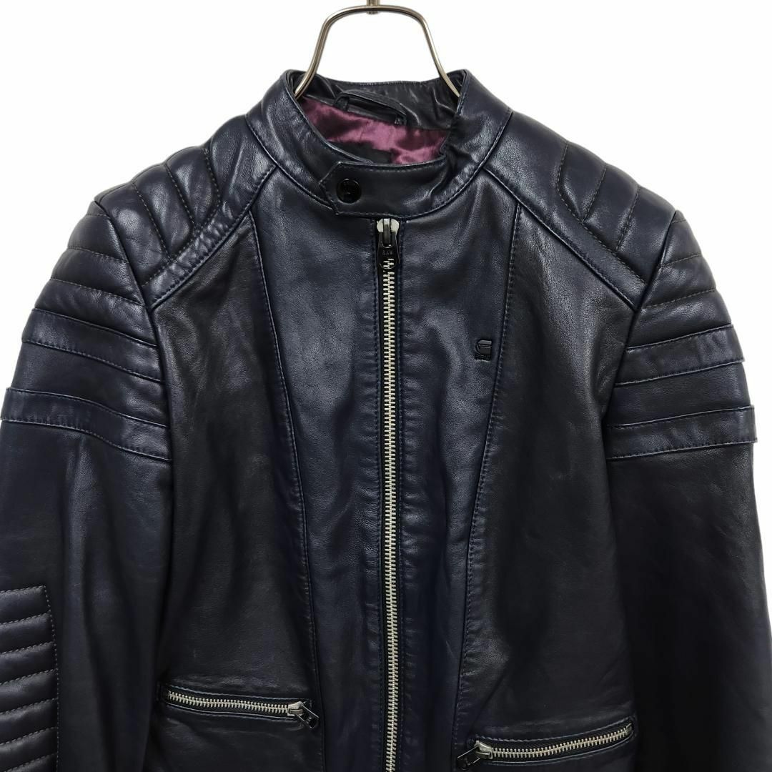 G-STAR RAW - 美品☆XS☆ジースターロゥ シングルライダースジャケット