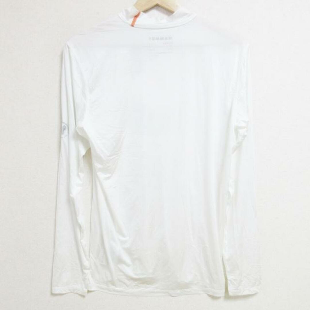 Mammut(マムート)のMAMMUT(マムート) 長袖Tシャツ サイズL(USA) レディース - 白×シルバー×オレンジ ハイネック レディースのトップス(Tシャツ(長袖/七分))の商品写真