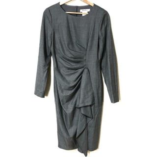 【美品】Max Mara ニットワンピース ロング ラナウール リブ グレー SCOCOLE