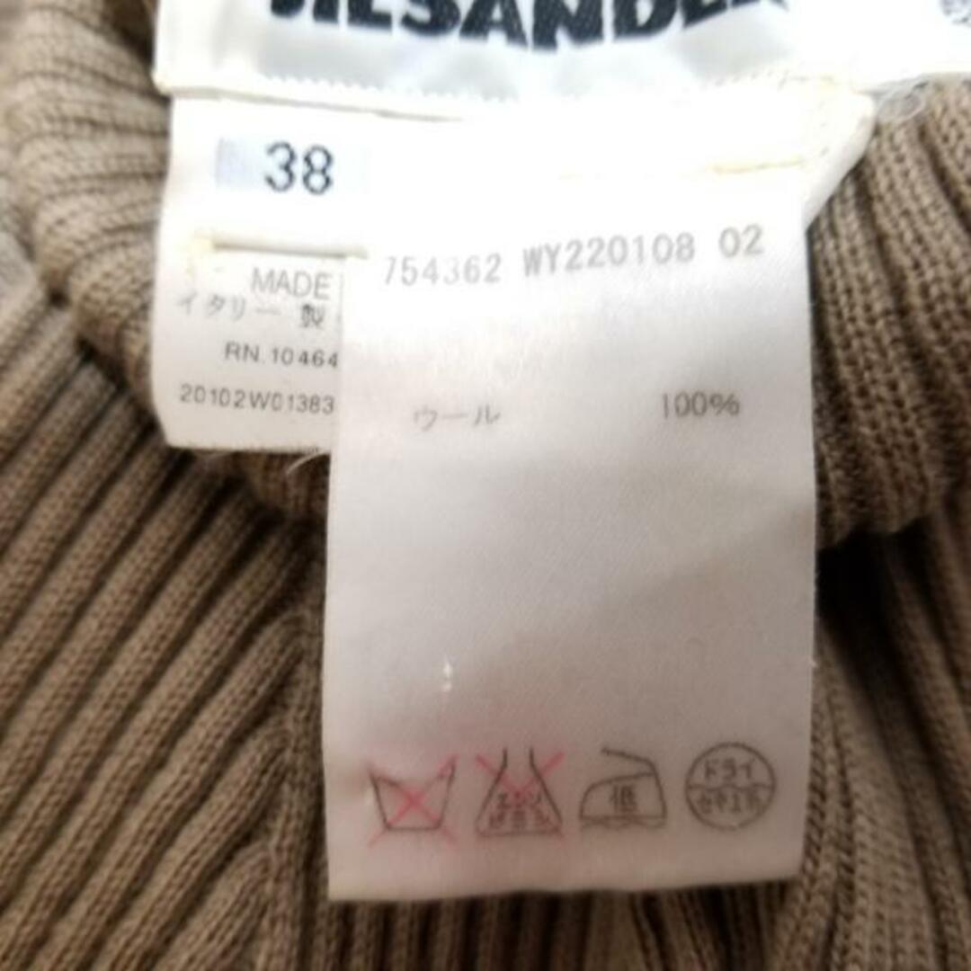 Jil Sander(ジルサンダー)のJILSANDER(ジルサンダー) 長袖セーター サイズ38 S レディース - ベージュ ハイネック レディースのトップス(ニット/セーター)の商品写真