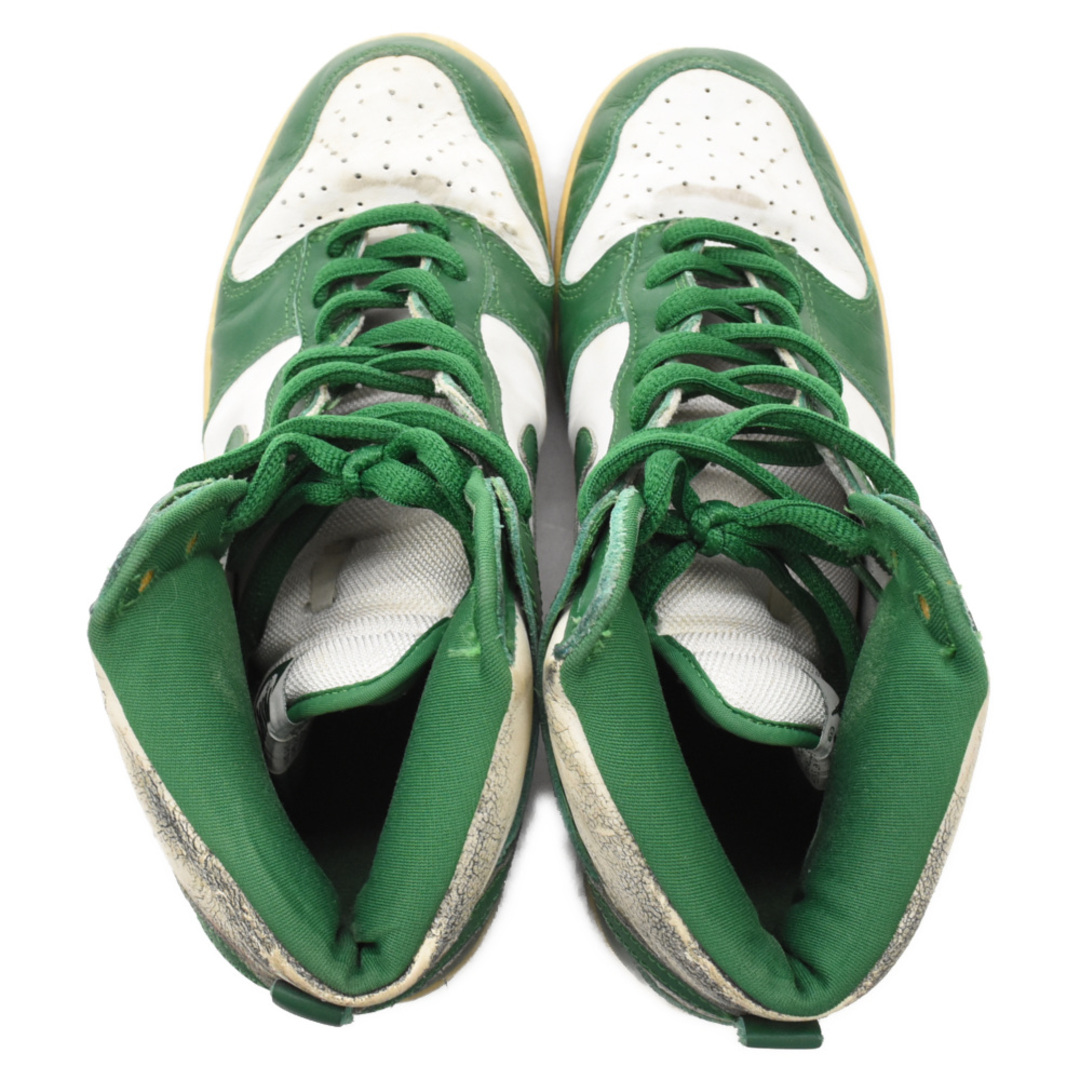 NIKE(ナイキ)のNIKE ナイキ 2002年製 DUNK HIGH CELTICS ダンク セルティックス ハイカットスニーカー ホワイト/グリーン US10.5/28.5cm 304717-131 メンズの靴/シューズ(スニーカー)の商品写真