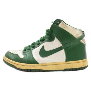 ナイキ(NIKE)のNIKE ナイキ 2002年製 DUNK HIGH CELTICS ダンク セルティックス ハイカットスニーカー ホワイト/グリーン US10.5/28.5cm 304717-131(スニーカー)