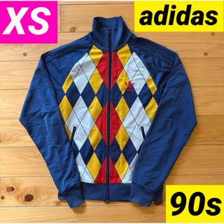 オリジナルス(Originals（adidas）)のアディダス　90s ビンテージ　ジャージ  アーガイル　オシャレ　XS メンズ(ジャージ)