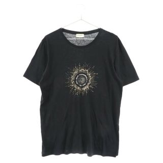 サンローラン(Saint Laurent)のSAINT LAURENT PARIS サンローランパリ 19SS スパンコール装飾 半袖クルーネックTシャツ 551631 ブラック(Tシャツ/カットソー(半袖/袖なし))