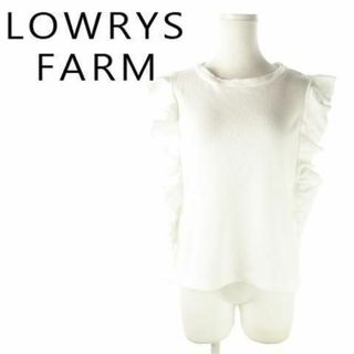 ローリーズファーム(LOWRYS FARM)のローリーズファーム ノースリーブフリルカットソー F 白 230601AO15A(カットソー(半袖/袖なし))