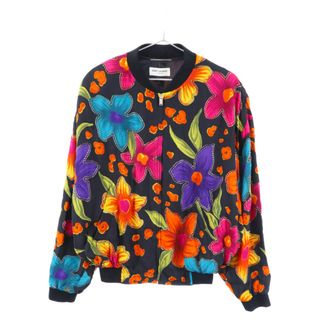 サンローラン(Saint Laurent)のSAINT LAURENT PARIS サンローランパリ Teddy Floral Crepe Jacket テディ フローラル クレープ ブルゾン ジャケット マルチカラー 684941 Y2E89(ブルゾン)