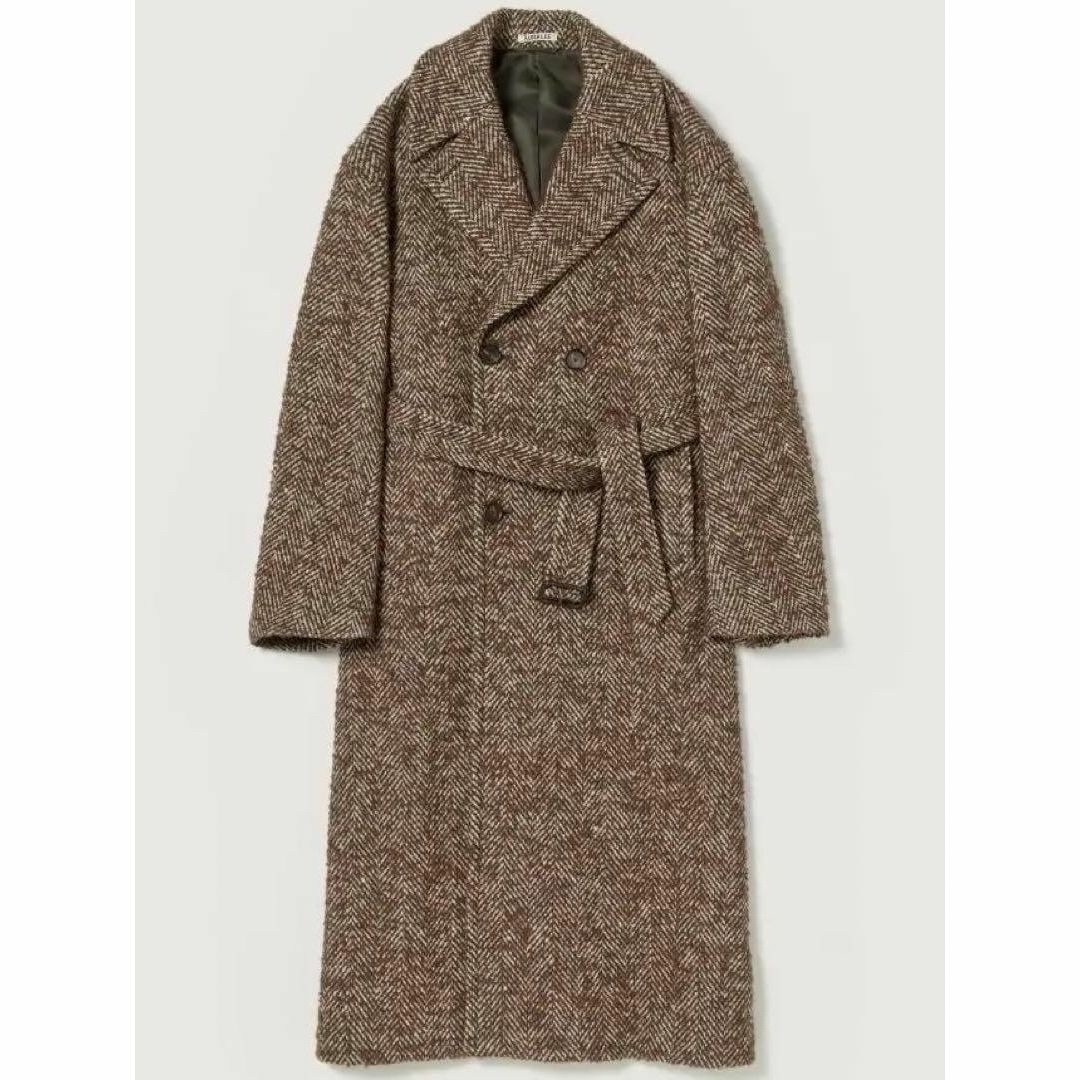 AURALEE(オーラリー)の22AW AURALEE  WOOL ALPACA TWEED COAT 1 レディースのジャケット/アウター(ロングコート)の商品写真