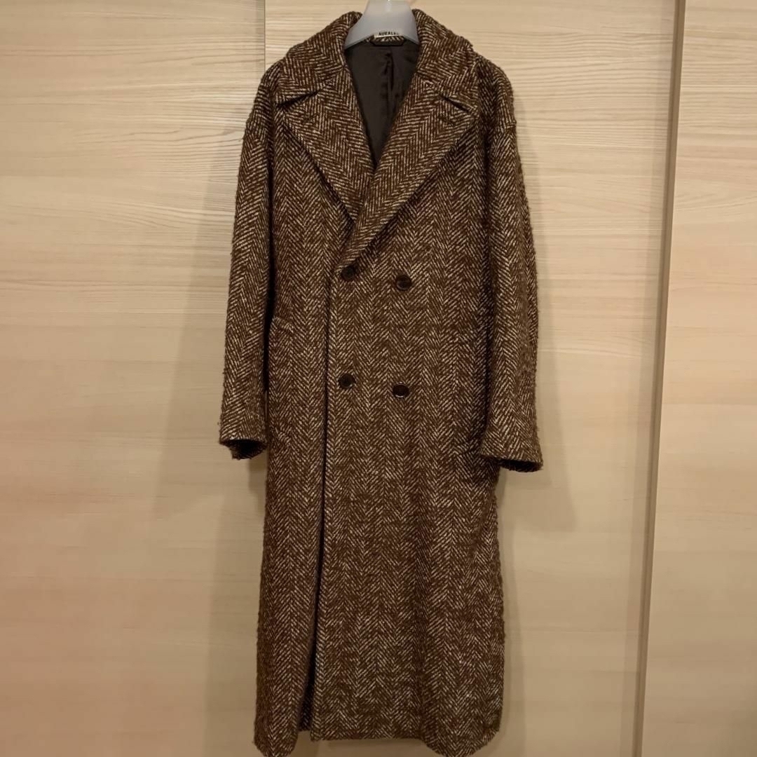 AURALEE(オーラリー)の22AW AURALEE  WOOL ALPACA TWEED COAT 1 レディースのジャケット/アウター(ロングコート)の商品写真