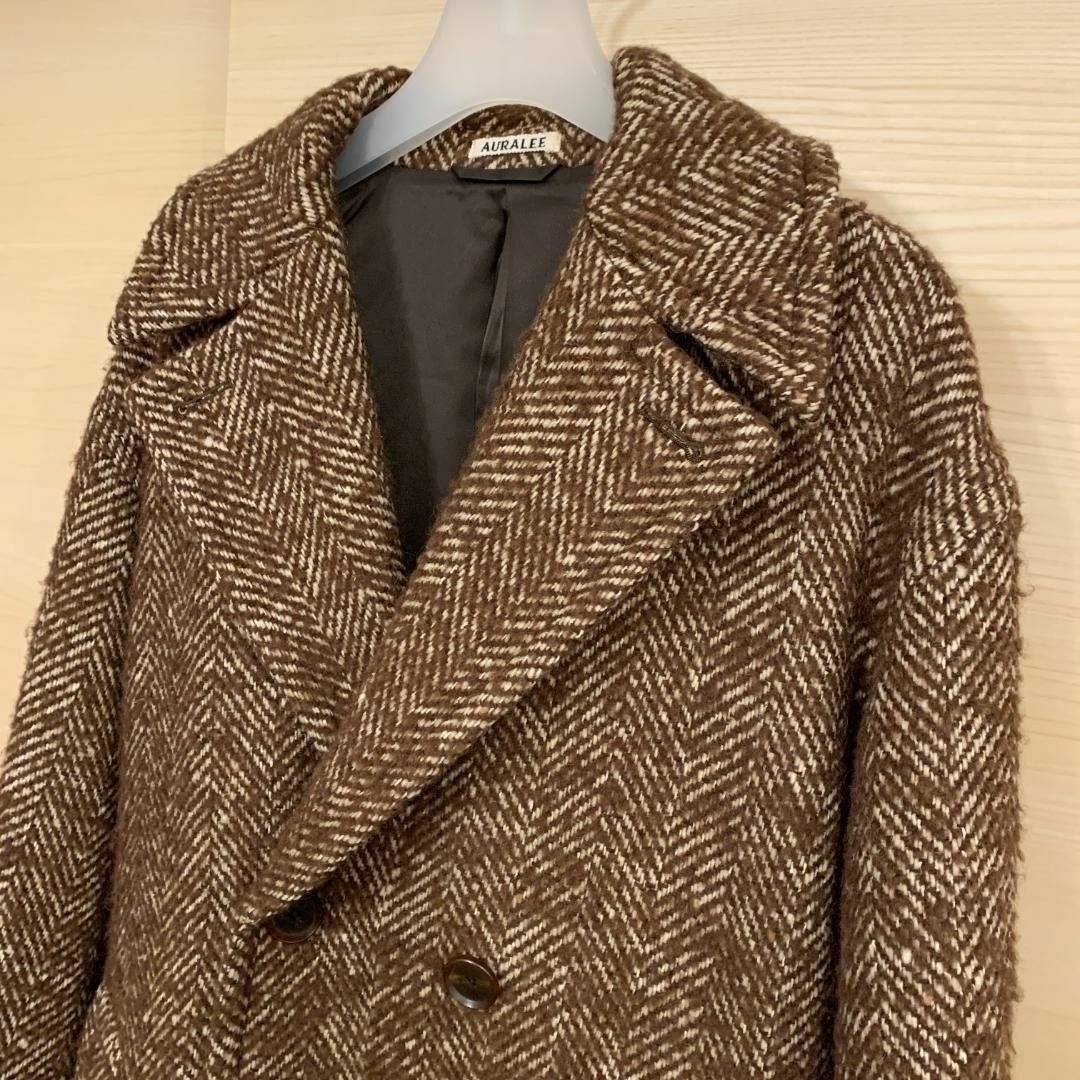 AURALEE(オーラリー)の22AW AURALEE  WOOL ALPACA TWEED COAT 1 レディースのジャケット/アウター(ロングコート)の商品写真