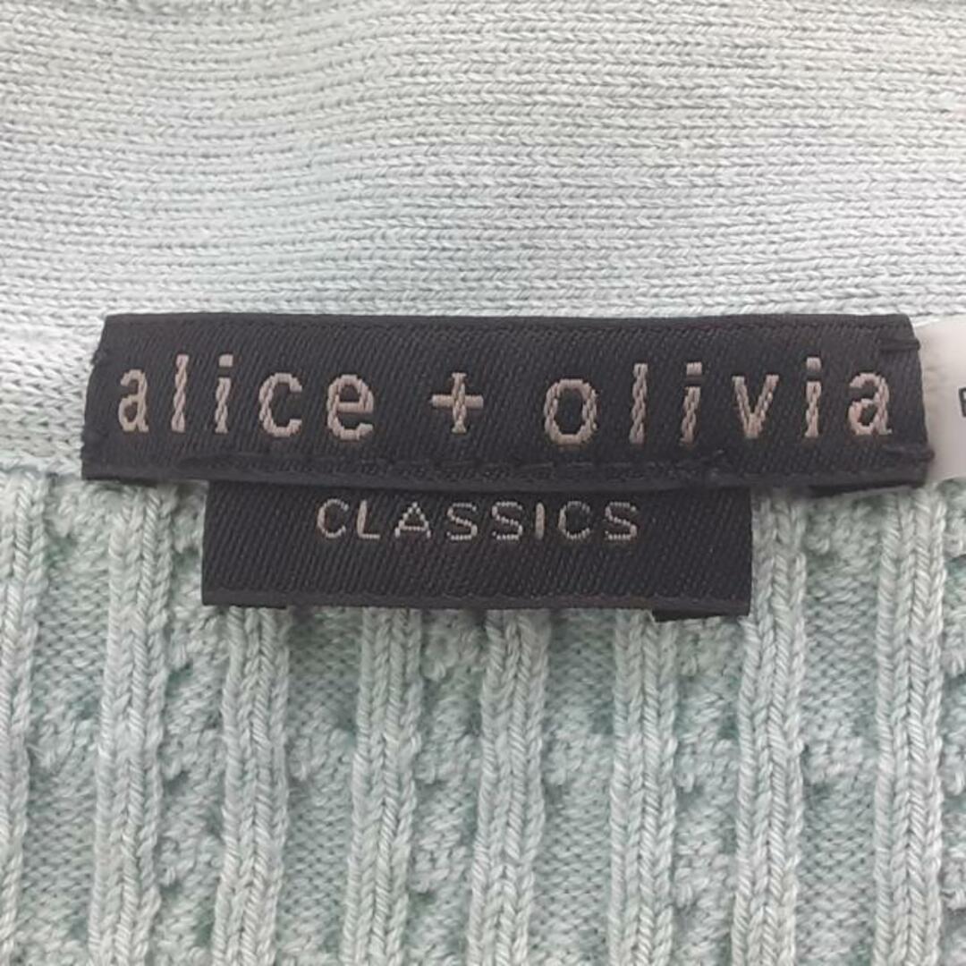 Alice+Olivia(アリスアンドオリビア)のalice+olivia(アリスオリビア) カーディガン サイズS レディース美品  - ライトグリーン 長袖 レディースのトップス(カーディガン)の商品写真