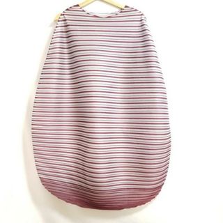 プリーツプリーズイッセイミヤケ(PLEATS PLEASE ISSEY MIYAKE)のPLEATS PLEASE(プリーツプリーズ) チュニック サイズ3 L レディース美品  - 白×ボルドー ノースリーブ/プリーツ(チュニック)