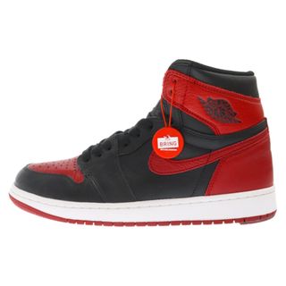 ナイキ(NIKE)のNIKE ナイキ 16年製 AIR JORDAN 1 RETRO HIGH OG BANNED BRED 555088-001 エアジョーダン1 レトロ バーンド ブレッド ハイカットスニーカー US8.5/26.5cm レッド/ブラック(スニーカー)