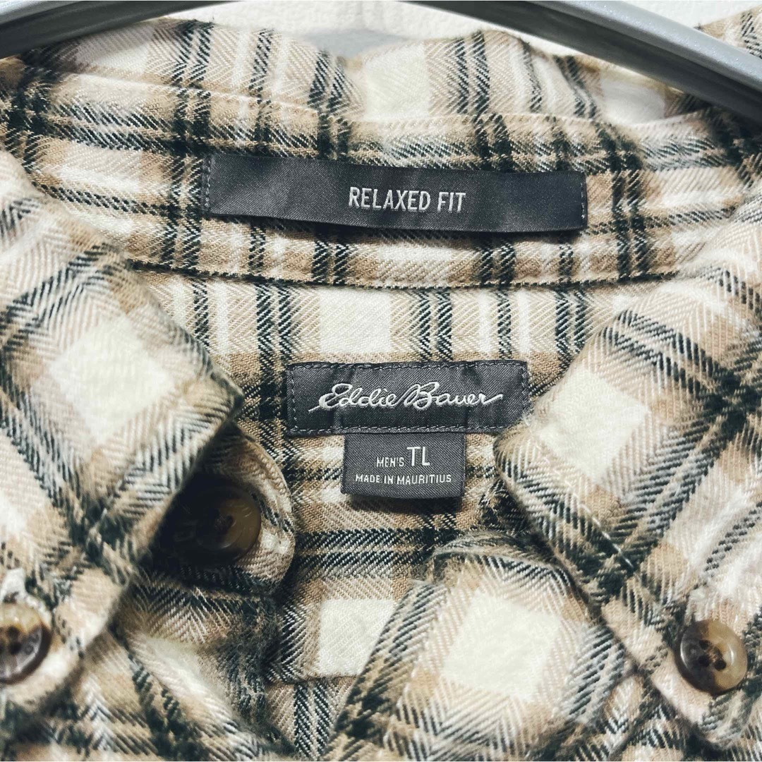 Eddie Bauer(エディーバウアー)のEddie Bauer 美品 エディーバウアー コットンネルシャツ チェック L メンズのトップス(シャツ)の商品写真