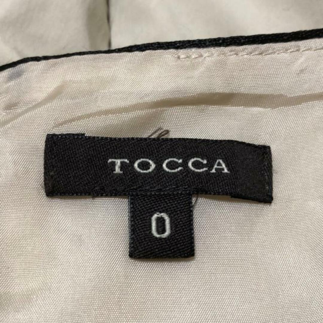 TOCCA(トッカ)のTOCCA(トッカ) ワンピース サイズ0 XS レディース - ベージュ×黒 半袖/ひざ丈 レディースのワンピース(その他)の商品写真