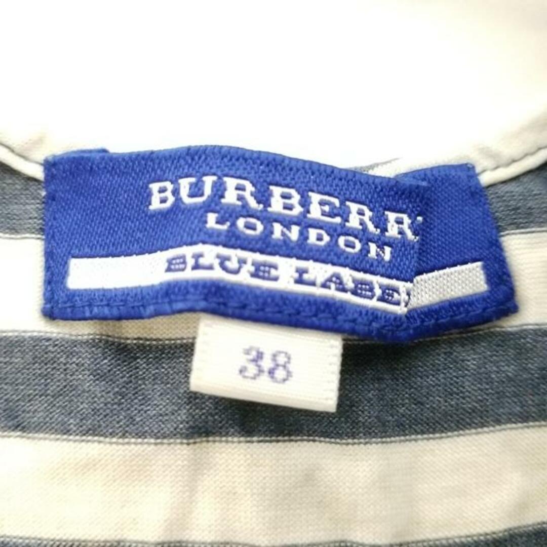 BURBERRY BLUE LABEL(バーバリーブルーレーベル)のBurberry Blue Label(バーバリーブルーレーベル) タンクトップ サイズ38 M レディース - ネイビー×白 ボーダー レディースのトップス(タンクトップ)の商品写真