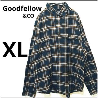 Goodfellow グッドフェロー　コットン100% 長袖 チェックシャツ(シャツ)