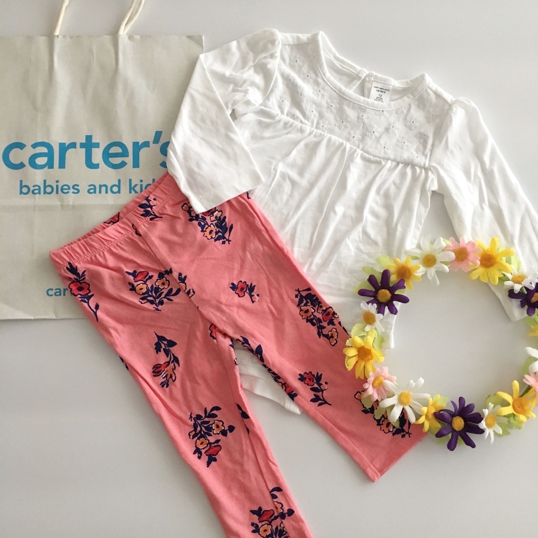 carter's(カーターズ)の新品♡カーターズ♡12M♡ロンパース♡レギンス♡セット/ベビーギャップ/ユニクロ キッズ/ベビー/マタニティのベビー服(~85cm)(ロンパース)の商品写真