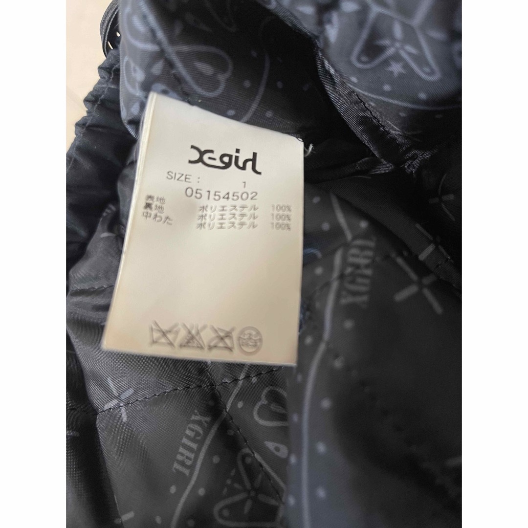 X-girl(エックスガール)のエックスガール ロング コート 黒 size1 レディースのジャケット/アウター(ロングコート)の商品写真