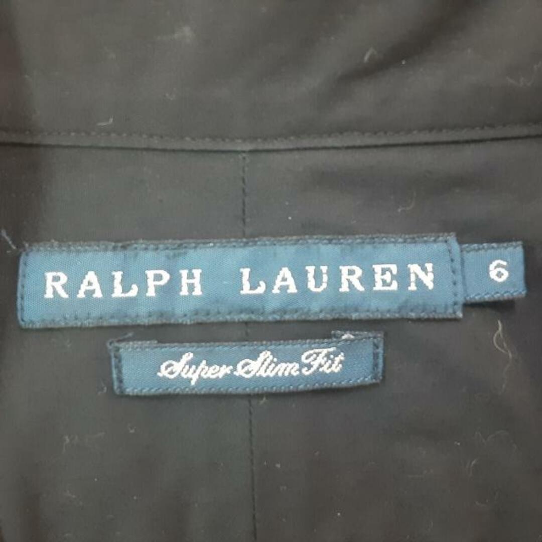 Ralph Lauren(ラルフローレン)のRalphLauren(ラルフローレン) 半袖シャツブラウス サイズ6 M レディース美品  - ダークネイビー×黒 刺繍 レディースのトップス(シャツ/ブラウス(半袖/袖なし))の商品写真