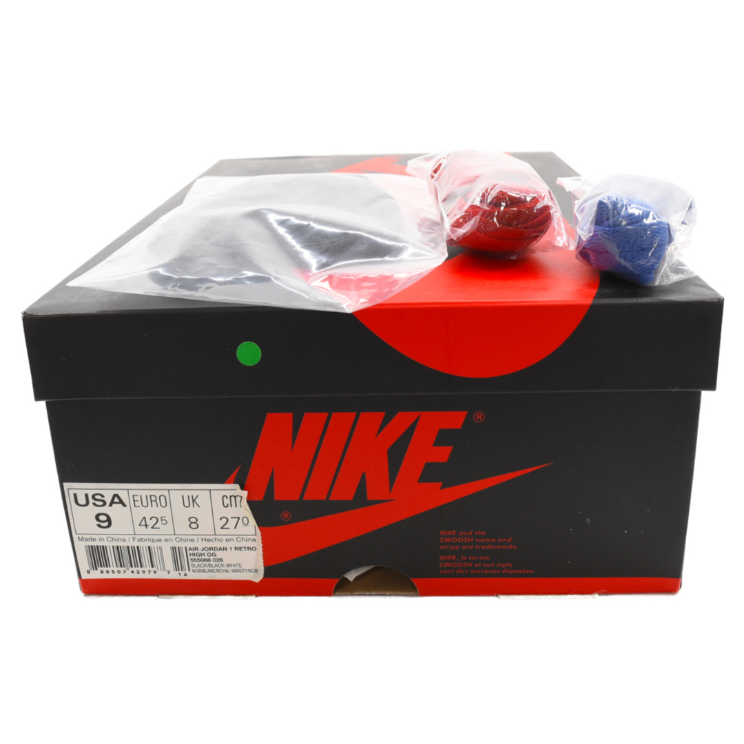 NIKE(ナイキ)のNIKE ナイキ AIR JORDAN 1 RETRO HIGH OG TOP 3 エアジョーダン1 トップ3 ハイカットスニーカー US9/27cm ブラック/レッド/ブルー 555088‐026 メンズの靴/シューズ(スニーカー)の商品写真