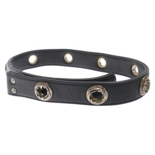 クロムハーツ(Chrome Hearts)のCHROME HEARTS クロムハーツ STRAP LG GROMMET/ラージグロメット レザーベルト ブラック/シルバー(ベルト)