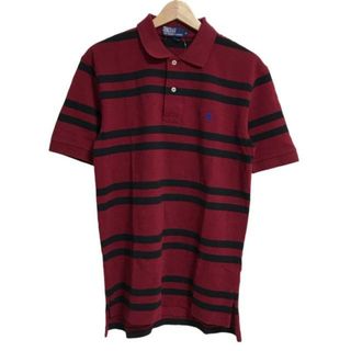 ポロラルフローレン(POLO RALPH LAUREN)のPOLObyRalphLauren(ポロラルフローレン) 半袖ポロシャツ サイズS メンズ美品  - ボルドー×黒 ボーダー(ポロシャツ)