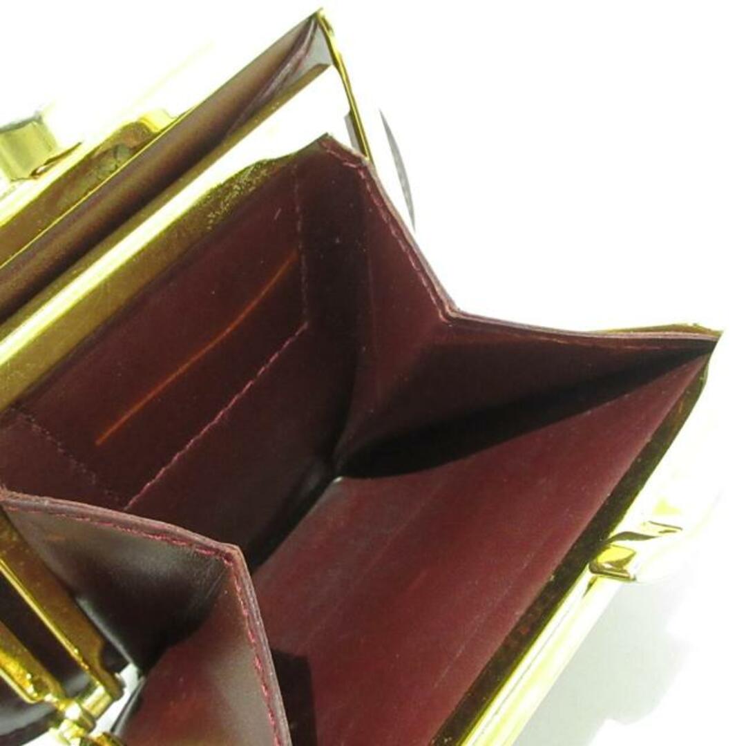 Cartier(カルティエ)のCartier(カルティエ) コインケース マストライン ボルドー×ゴールド がま口 レザー レディースのファッション小物(コインケース)の商品写真
