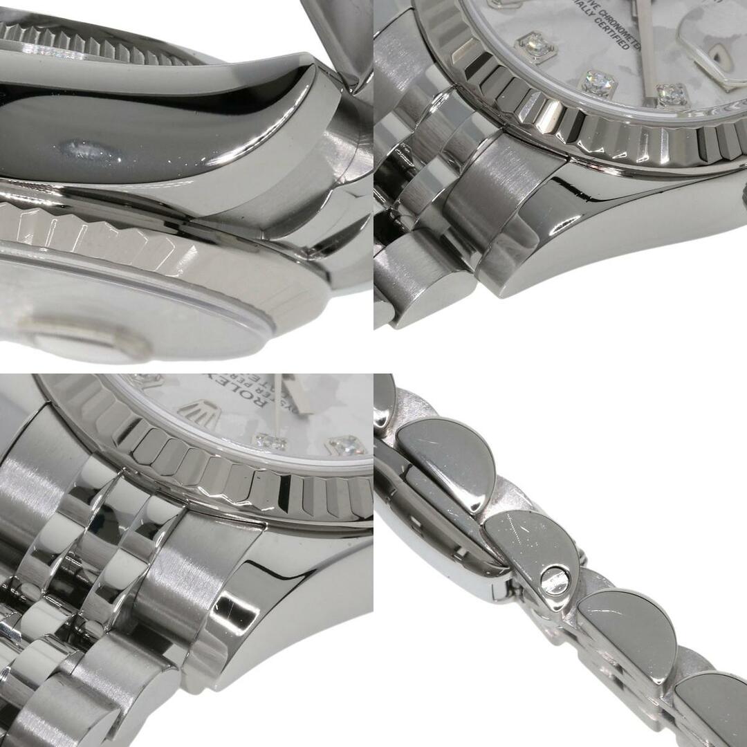 ROLEX(ロレックス)のROLEX 179174G デイトジャスト 10P ダイヤモンド クリスタル 腕時計 SS SS K18WG レディース レディースのファッション小物(腕時計)の商品写真
