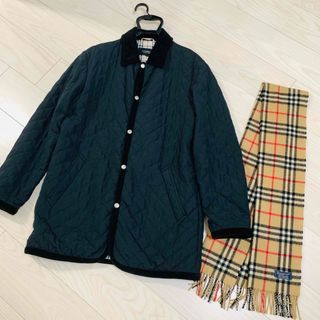 バーバリーブラックレーベル(BURBERRY BLACK LABEL)の【美品】Burberry キルティングコート ノバチェック & マフラー(その他)