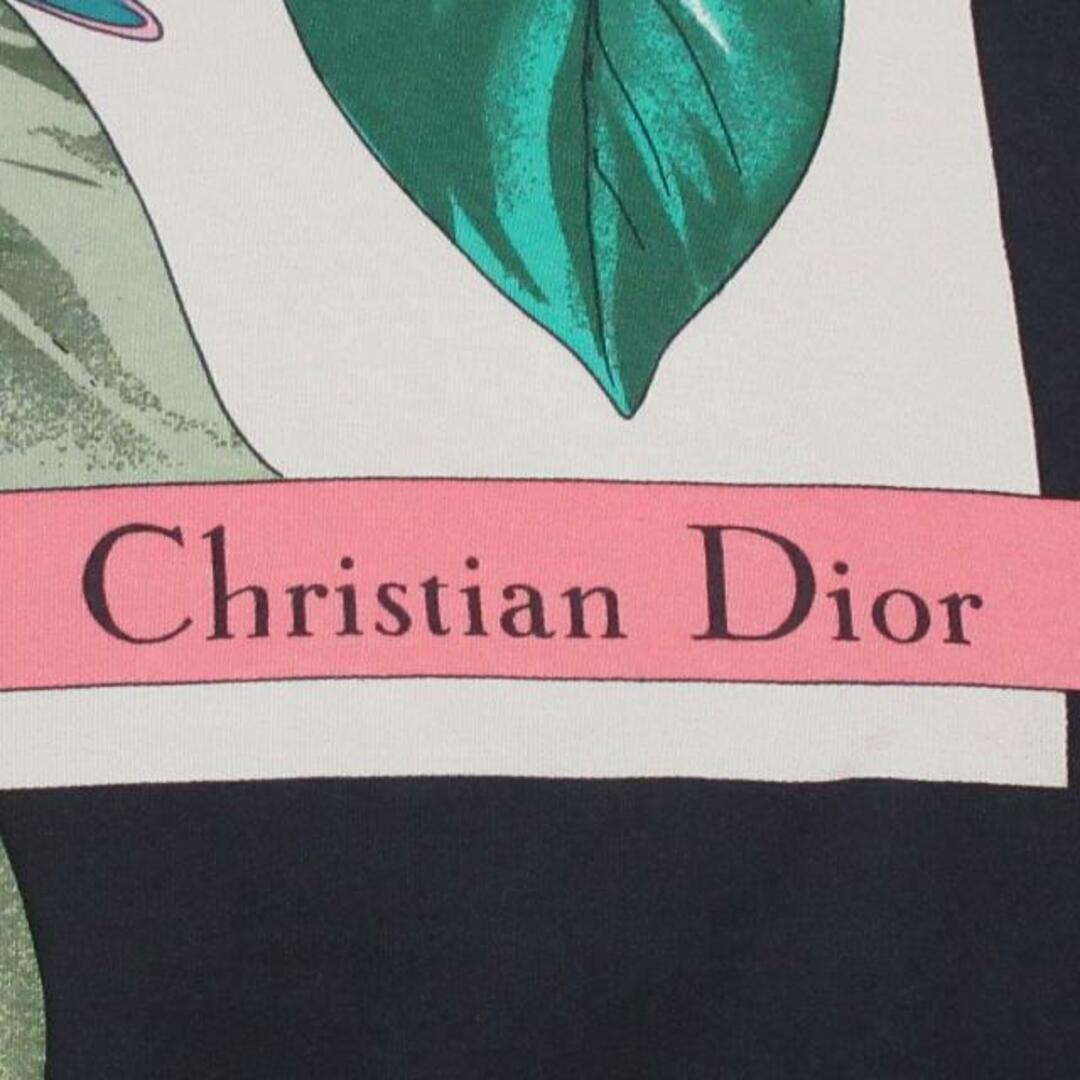 Christian Dior(クリスチャンディオール)のDIOR/ChristianDior(ディオール/クリスチャンディオール) スカーフ 黒×ピンク×マルチ フラワー レディースのファッション小物(バンダナ/スカーフ)の商品写真