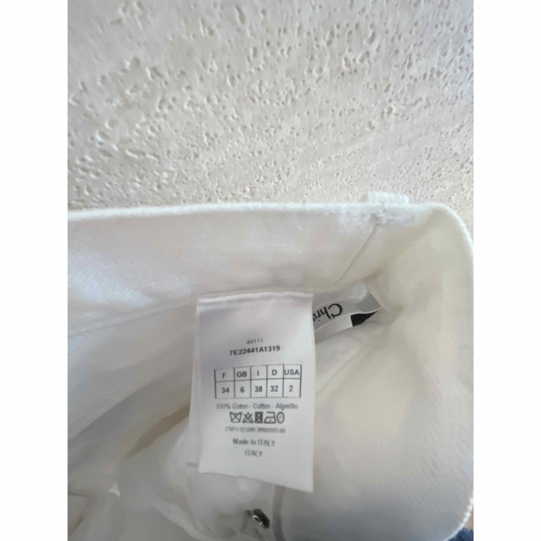 Christian Dior - DIOR ホワイト カットオフデニムパンツの通販 Christian Dior - DIOR ホワイト カットオフデニムパンツの通販