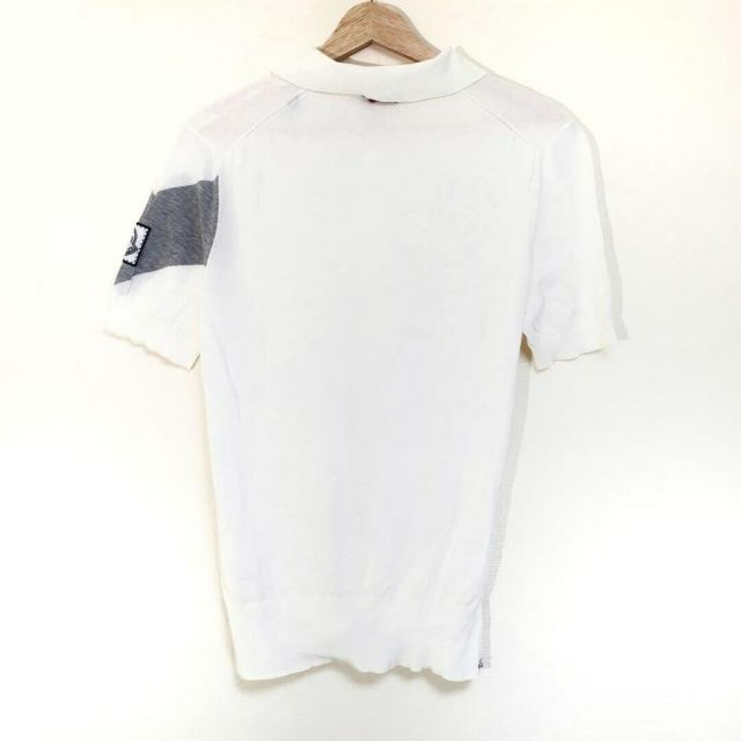 MONCLER(モンクレール)のMONCLER(モンクレール) 半袖ポロシャツ サイズS美品  MAGLIA TRICOT 白 GAMME BLEU レディースのトップス(ポロシャツ)の商品写真