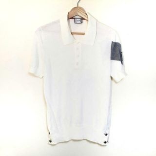 MONCLER(モンクレール) 半袖ポロシャツ サイズS美品  MAGLIA TRICOT 白 GAMME BLEU