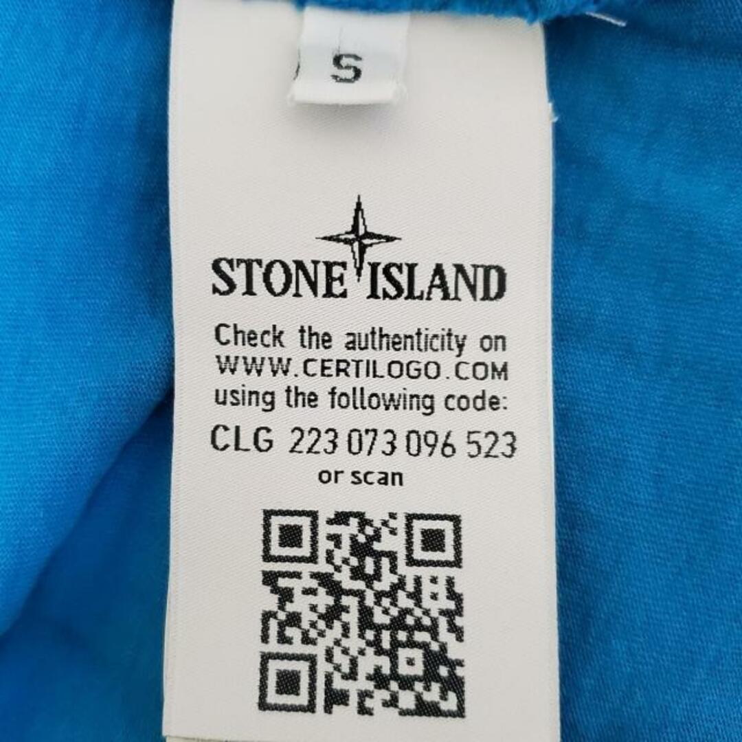 STONE ISLAND(ストーンアイランド)のSTONE ISLAND(ストーンアイランド) 半袖Tシャツ サイズS美品  - ブルー ポケット レディースのトップス(Tシャツ(半袖/袖なし))の商品写真