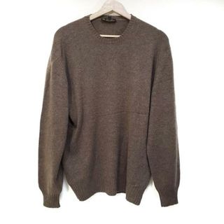 ロロピアーナ(LORO PIANA)のLoro Piana(ロロピアーナ) 長袖セーター美品  - ライトブラウン クルーネック/カシミヤ(ニット/セーター)