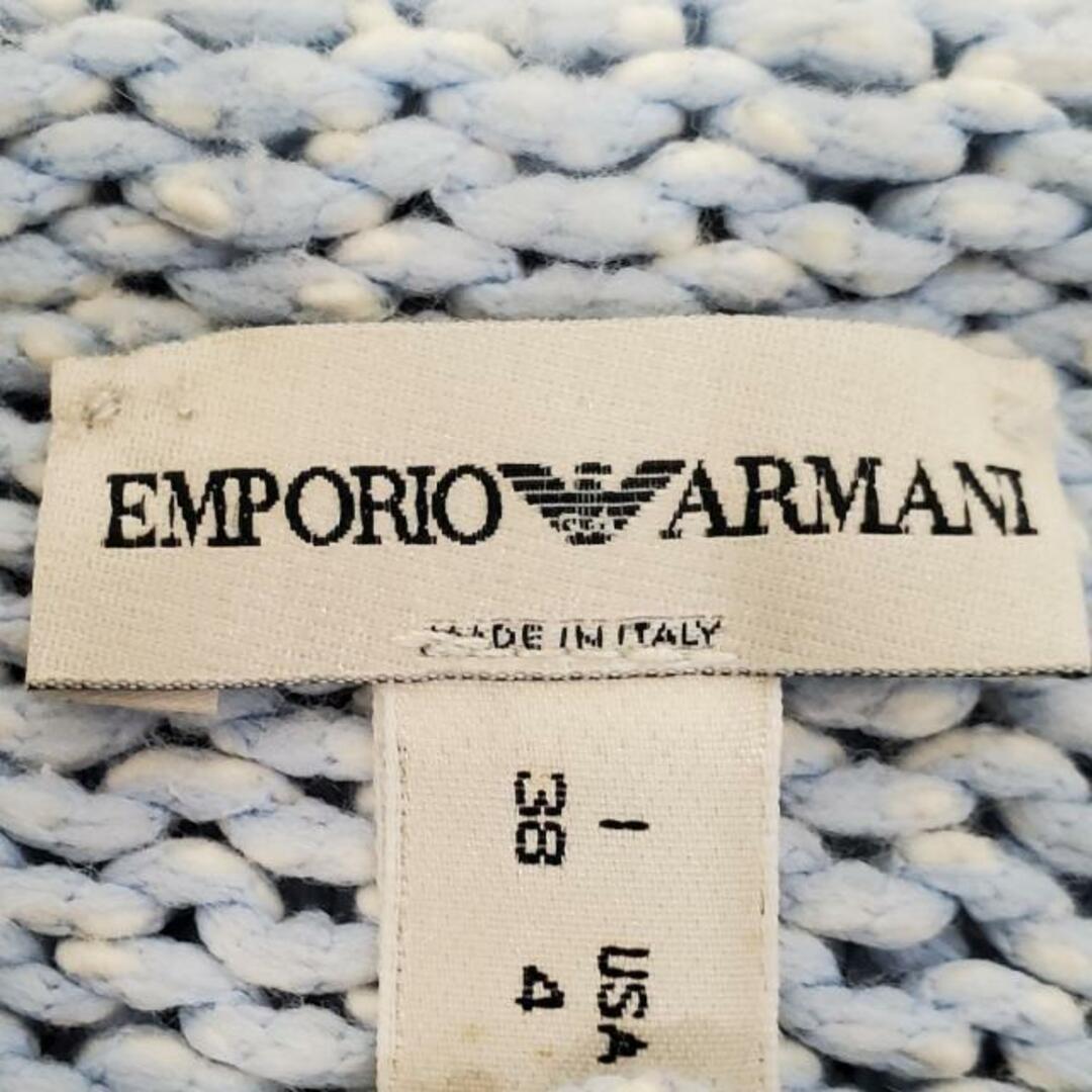 Emporio Armani(エンポリオアルマーニ)のEMPORIOARMANI(エンポリオアルマーニ) セーター サイズI 38 - ライトブルー ジップアップ レディースのトップス(ニット/セーター)の商品写真