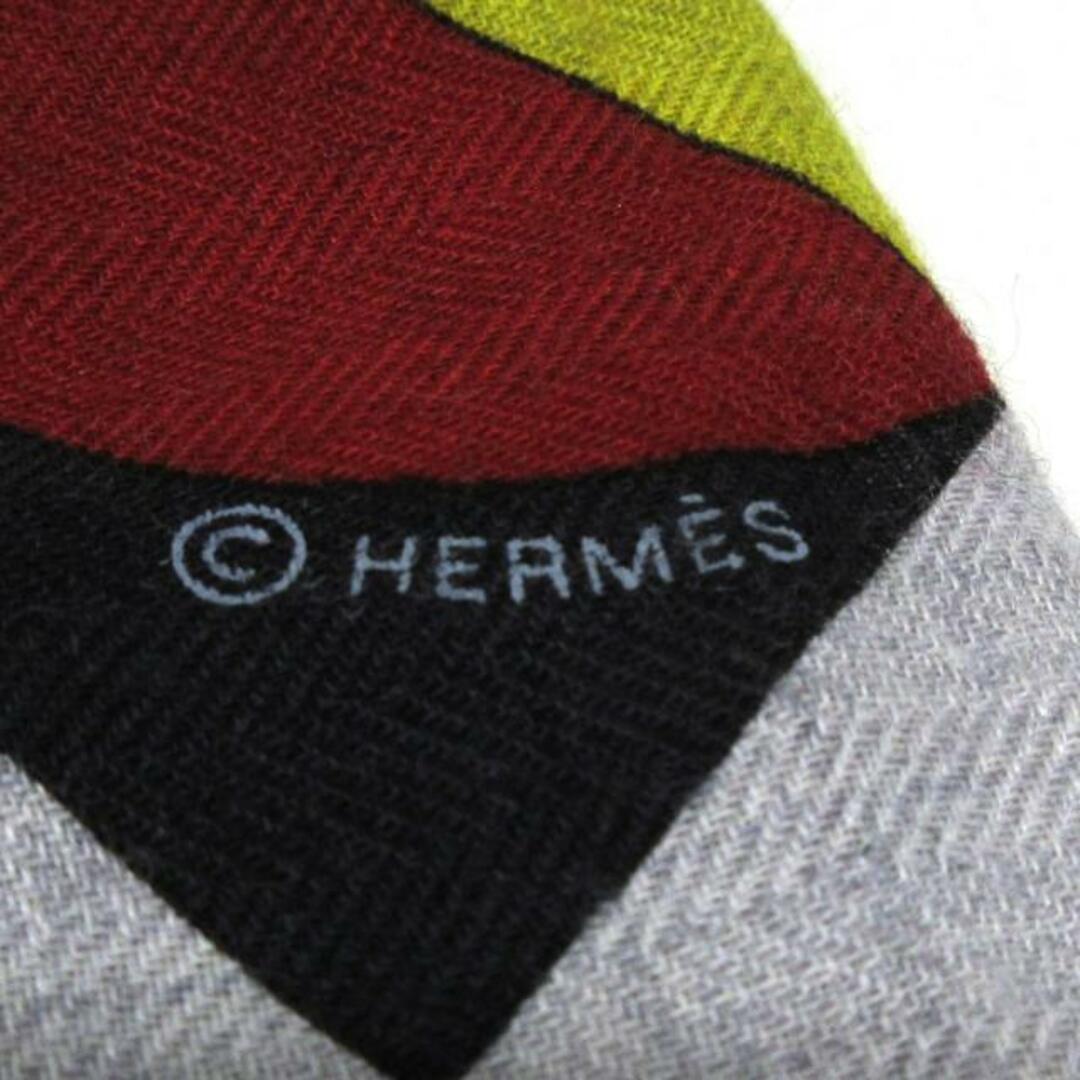 Hermes(エルメス)のHERMES(エルメス) ストール(ショール) カレジェアン/ショール カレ140 ライトブルー×レッド×マルチ Cheval de Fete/シュヴァル ドゥ フェット カシミヤ×シルク レディースのファッション小物(マフラー/ショール)の商品写真