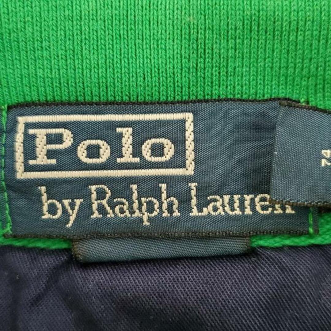 POLO RALPH LAUREN(ポロラルフローレン)のPOLObyRalphLauren(ポロラルフローレン) 半袖ポロシャツ サイズM - グリーン×ネイビー バイカラー レディースのトップス(ポロシャツ)の商品写真