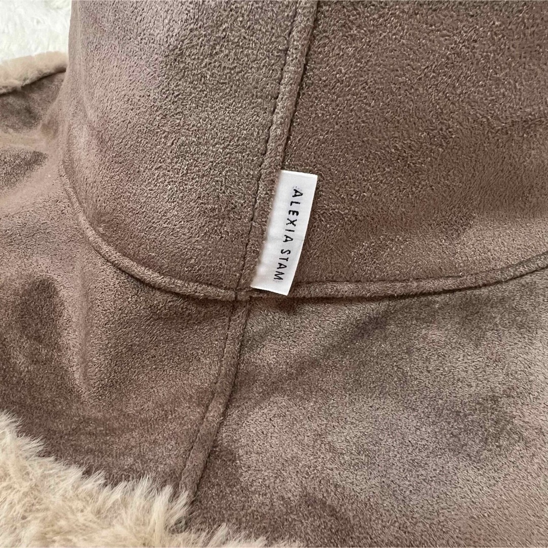 ALEXIA STAM(アリシアスタン)のALEXIA STAM 定価8580円　リバーシブルハット　ボア　ファー帽子 レディースの帽子(ハット)の商品写真