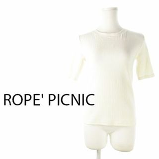 ロペピクニック(Rope' Picnic)のロペピクニック バックレースアップカットソー 38 白 230602CK14A(カットソー(半袖/袖なし))