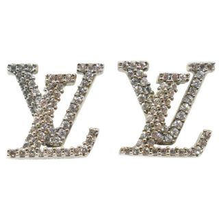 ルイヴィトン(LOUIS VUITTON)のLOUIS VUITTON　ルイヴィトン　ピアス・LVアイコニック ストラス　M00608　シルバー　パラジウム　ピアス　約1.2cm　レディース　メンズ　ユニセックス　シンプル　ギフト　プレゼント包装可　【中古】　松山久万ノ台店(ピアス)