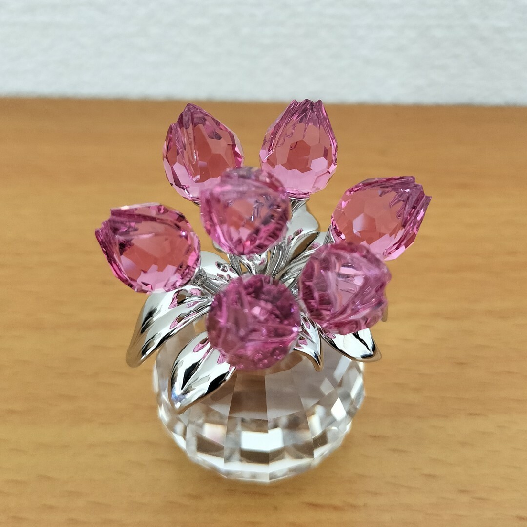 SWAROVSKI(スワロフスキー)のSwarovski  スワロフスキー チューリップ Rose 置物 インテリア/住まい/日用品のインテリア小物(置物)の商品写真