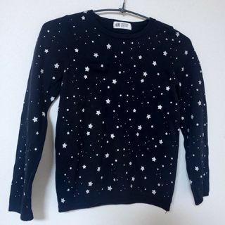 エイチアンドエム(H&M)のH&Mキラキラ星のコットンセーター　135~140(ニット)