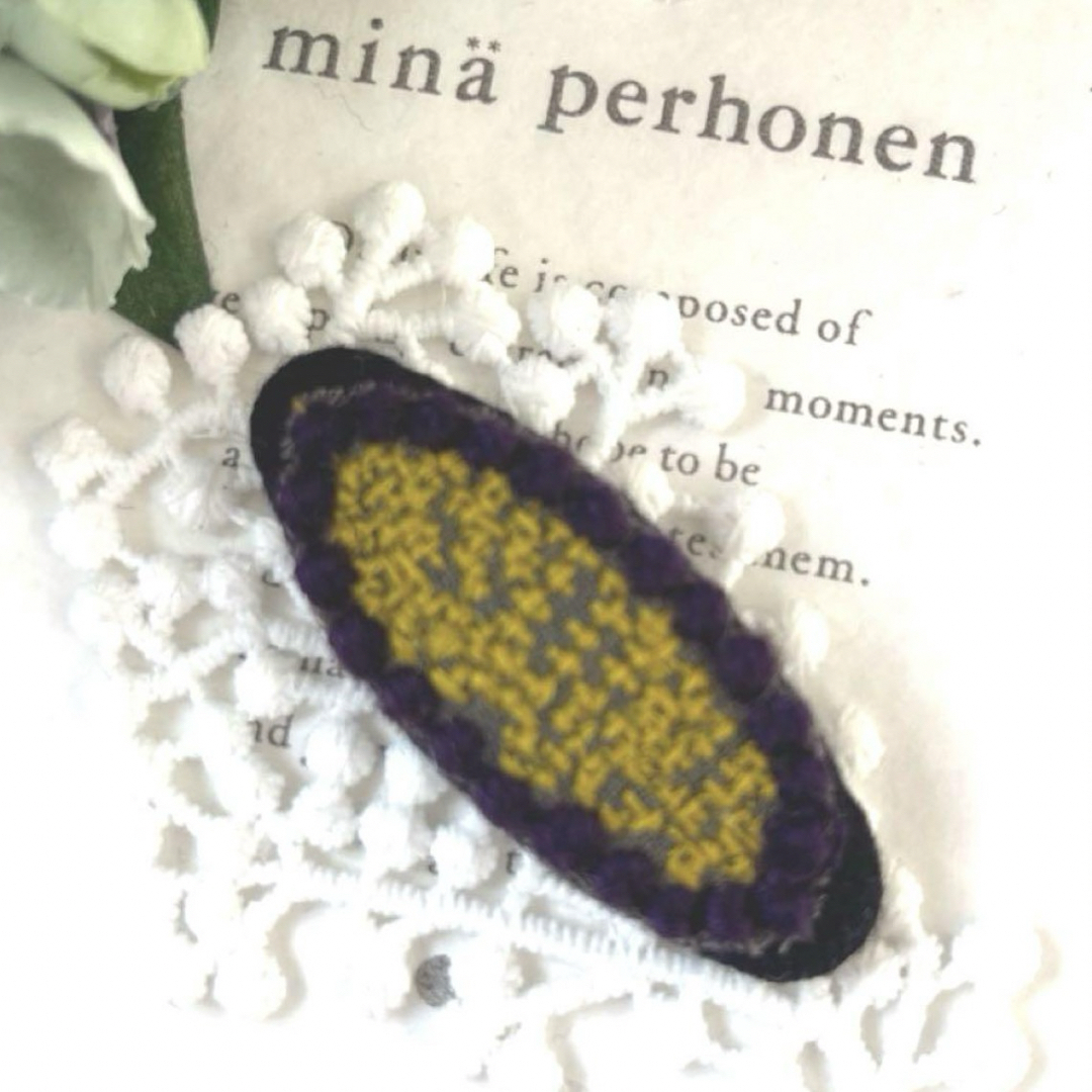 mina perhonen(ミナペルホネン)のミナペルホネン⚮̈ tarte ヘアピン253⚮̈ ハンドメイド ハンドメイドのアクセサリー(ヘアアクセサリー)の商品写真