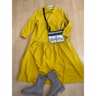 ザラ(ZARA)のポプリン生地　ワンピース　(ロングワンピース/マキシワンピース)