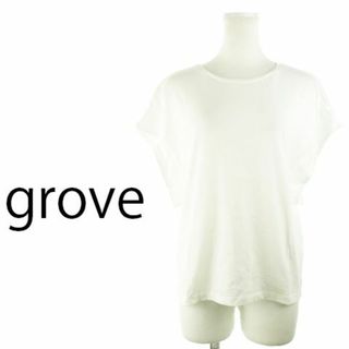 グローブ(grove)のグローブ カットソー 半袖 コットン 春夏 無地 M 白 230426AH10A(カットソー(半袖/袖なし))