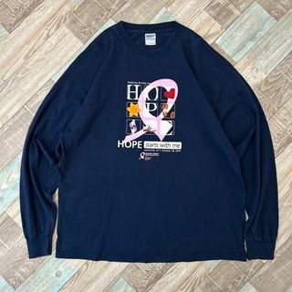 ロンT ピンクリボン National City 乳がん検査推進 プロモ(Tシャツ/カットソー(七分/長袖))