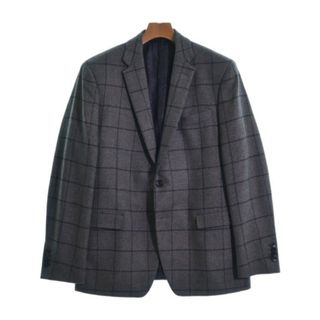 エトロ(ETRO)のETRO エトロ テーラードジャケット 52(XXL位) グレーx紺(チェック) 【古着】【中古】(テーラードジャケット)