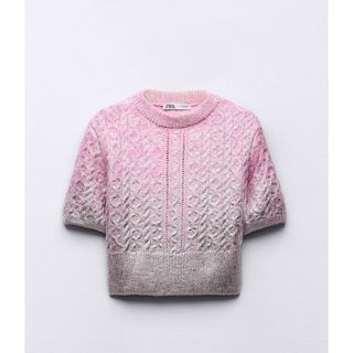 ZARA - ZARA ソフトニットクロップドセーターの通販 by ree｜ザラなら ...